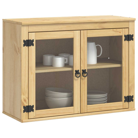 vidaXL Cabinet with Shelf Honey 80 x 32 x 60 cm Solid Pine Wood