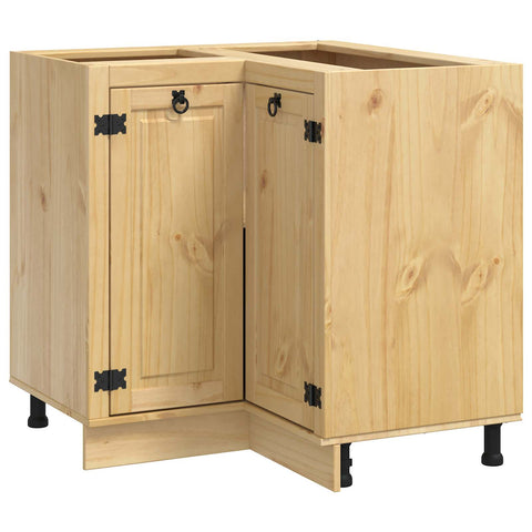 vidaXL Cabinet with Shelf Honey 80 x 80 x 81.5 cm Solid Pine Wood