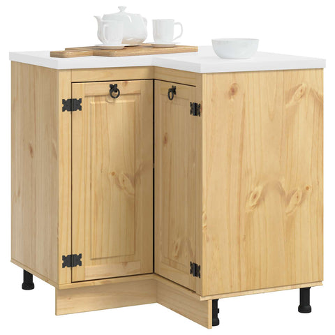 vidaXL Cabinet with Shelf Honey 80 x 80 x 81.5 cm Solid Pine Wood