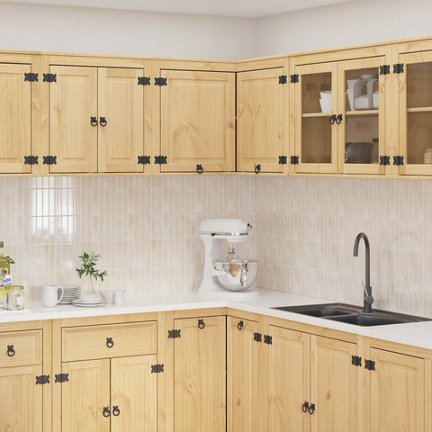 vidaXL Cabinet with Shelf Honey 80 x 80 x 60 cm Solid Pine Wood