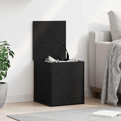vidaXL Storage Box Black Oak 40 x 42 x 46 cm Engineered Wood