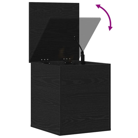 vidaXL Storage Box Black Oak 40 x 42 x 46 cm Engineered Wood