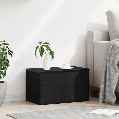 vidaXL Storage Box Black Oak 60 x 35 x 35 cm Engineered Wood
