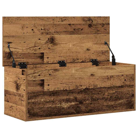 vidaXL Storage Box Old Wood 90 x 35 x 35 cm Engineered Wood
