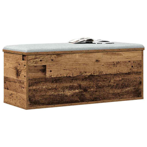 vidaXL Storage Box Old Wood 90 x 35 x 35 cm Engineered Wood