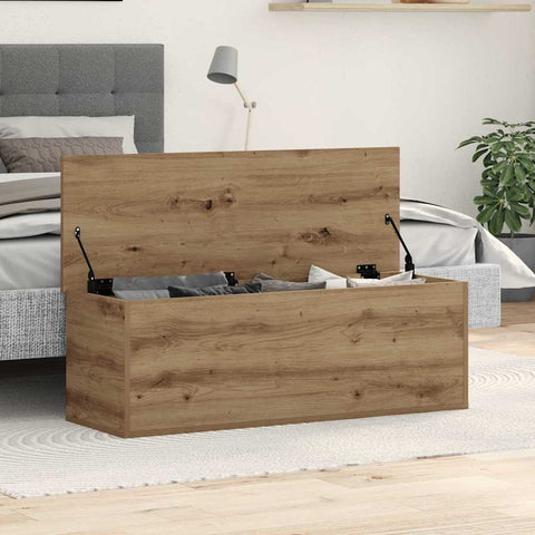 vidaXL Storage Box Artisan Oak 102 x 35 x 35 cm Engineered Wood