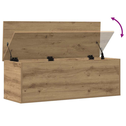 vidaXL Storage Box Artisan Oak 102 x 35 x 35 cm Engineered Wood