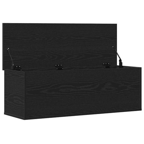 vidaXL Storage Box Black Oak 102 x 35 x 35 cm Engineered Wood