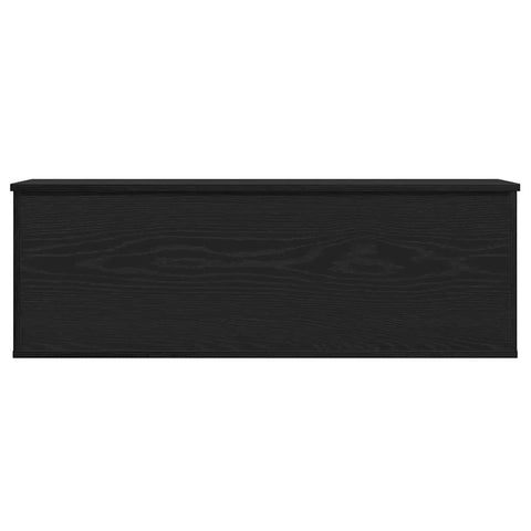 vidaXL Storage Box Black Oak 102 x 35 x 35 cm Engineered Wood
