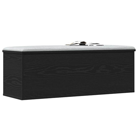 vidaXL Storage Box Black Oak 102 x 35 x 35 cm Engineered Wood