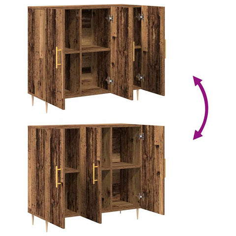 vidaXL Sideboard Old wood 90 x 34 x 80 cm Engineered wood