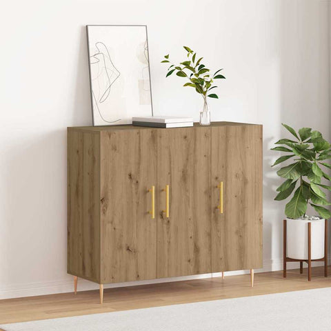 vidaXL Sideboard Artisan oak 90 x 34 x 80 cm Engineered wood