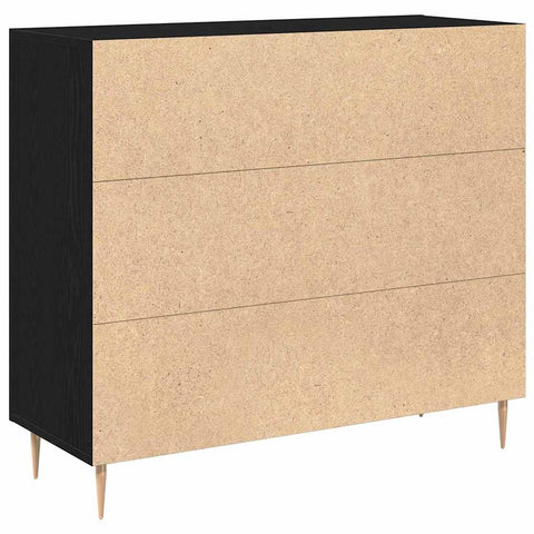 vidaXL Sideboard Black oak 90 x 34 x 80 cm Engineered wood