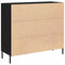 vidaXL Black Oak Sideboard 90x34x80 cm Made of Engineered Wood