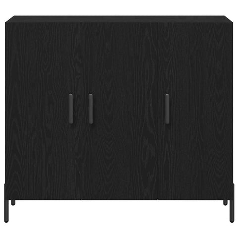 vidaXL Black Oak Sideboard 90x34x80 cm Made of Engineered Wood