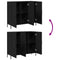 vidaXL Black Oak Sideboard 90x34x80 cm Made of Engineered Wood