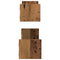 vidaXL Wall Shelf 2 pcs Old wood 60 x 16 x 14 cm Engineered Wood