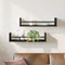 vidaXL Wall Shelf 2 pcs Black oak 60 x 16 x 14 cm Engineered Wood