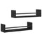 vidaXL Wall Shelf 2 pcs Black oak 60 x 16 x 14 cm Engineered Wood