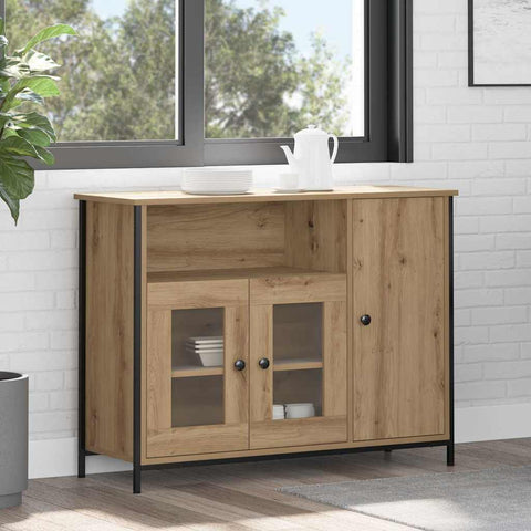 vidaXL Sideboard Artisan Oak 100x35x75 cm Engineered Wood