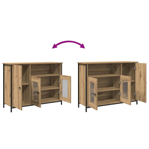 vidaXL Sideboard Artisan Oak 100x35x75 cm Engineered Wood