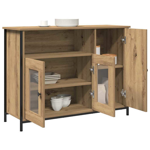 vidaXL Sideboard Artisan Oak 100x35x75 cm Engineered Wood