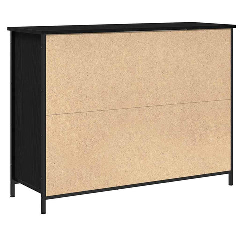 vidaXL Sideboard Black oak 100 x 35 x 75 cm Engineered wood
