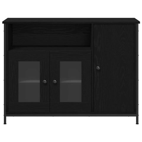 vidaXL Sideboard Black oak 100 x 35 x 75 cm Engineered wood