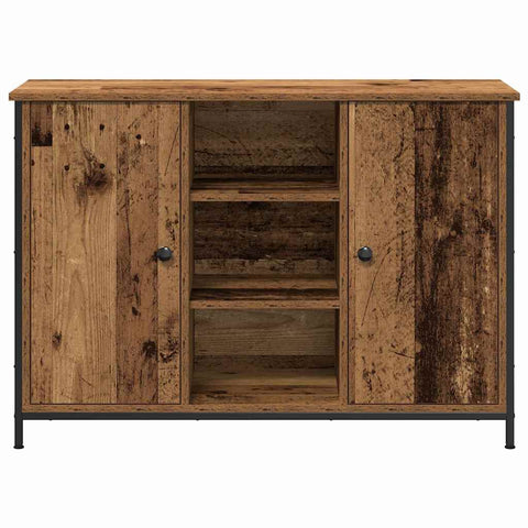 vidaXL Sideboard Old Wood 100x35x70 cm Engineered Wood and Steel