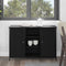 vidaXL Sideboard Black Oak 100x35x70 cm Engineered Wood and Steel