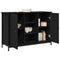 vidaXL Sideboard Black Oak 100x35x70 cm Engineered Wood and Steel