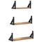 vidaXL 3 Piece Wall Shelf Set Smoked Oak Engineered Wood