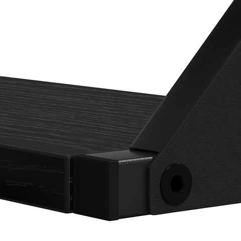 vidaXL 3 Piece Wall Shelf Set Black Oak Engineered Wood
