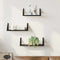 vidaXL 3 Piece Wall Shelf Set Black Oak Engineered Wood