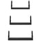 vidaXL 3 Piece Wall Shelf Set Black Oak Engineered Wood