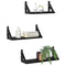vidaXL 3 Piece Wall Shelf Set Black Oak Engineered Wood