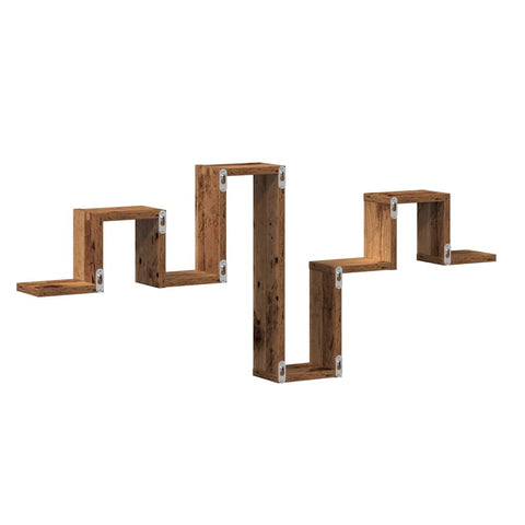 vidaXL Wall Shelf Old Wood 104,5x10x43 cm Engineered Wood
