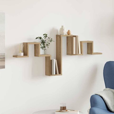 vidaXL Wall Shelf Artisan Oak 104,5x10x43 cm Engineered Wood