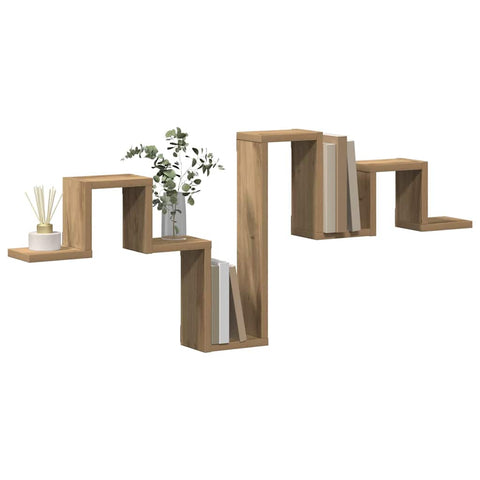 vidaXL Wall Shelf Artisan Oak 104,5x10x43 cm Engineered Wood