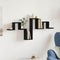 vidaXL Wall Shelf Black Oak 104,5x10x43 cm Engineered Wood