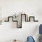 vidaXL Wall Shelf Black Oak 104,5x10x43 cm Engineered Wood