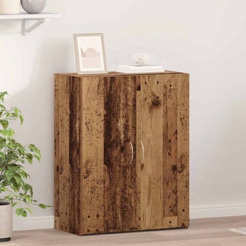 vidaXL Office Cabinet Old Wood 60 x 32 x 77.5 cm - Engineered Wood
