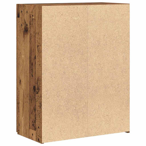 vidaXL Office Cabinet Old Wood 60 x 32 x 77.5 cm - Engineered Wood