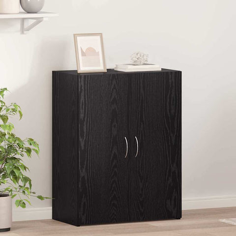vidaXL Office Cabinet - Black Oak, 60 x 32 x 77.5 cm, Engineered Wood