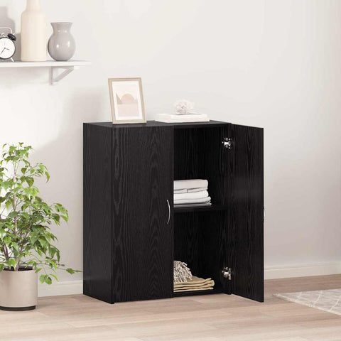vidaXL Office Cabinet - Black Oak, 60 x 32 x 77.5 cm, Engineered Wood