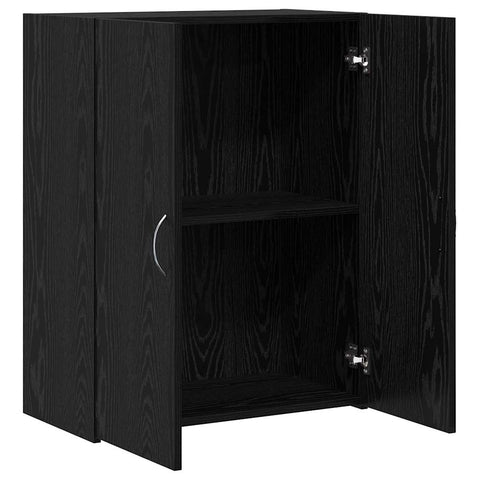 vidaXL Office Cabinet - Black Oak, 60 x 32 x 77.5 cm, Engineered Wood