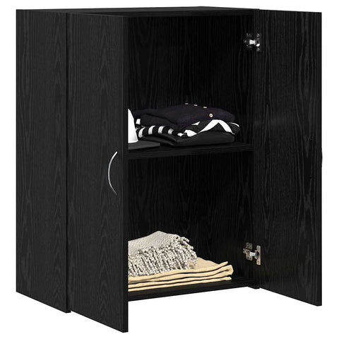 vidaXL Office Cabinet - Black Oak, 60 x 32 x 77.5 cm, Engineered Wood
