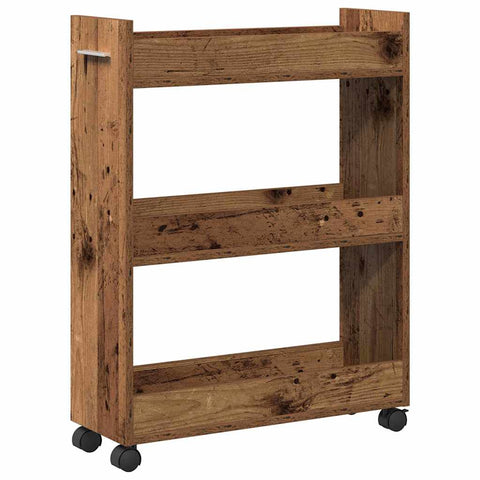 vidaXL Cabinet with Wheel Old wood 60 x 22 x 79 cm Engineered Wood