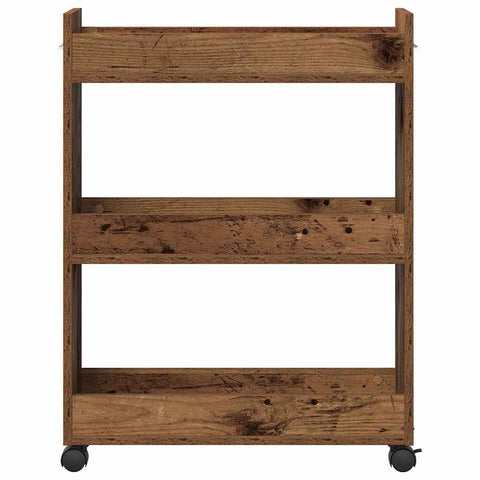 vidaXL Cabinet with Wheel Old wood 60 x 22 x 79 cm Engineered Wood