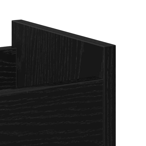 vidaXL Rolling Cabinet Black Oak 60x22x79 cm Engineered Wood